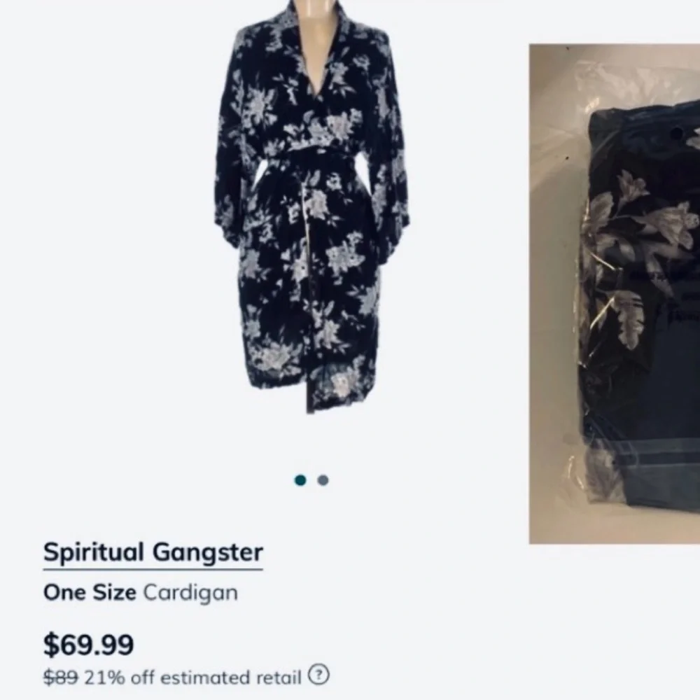 Spiritual Gangster Kimono/COAT /Cover-Up N…IT COMES NEW IN PACKAGE 😍 - Picture 1 of 15